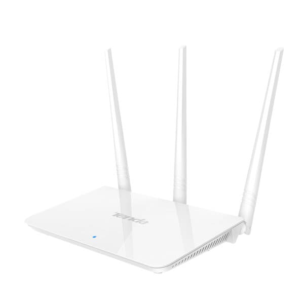 Tenda F3 300Mbps Wi-Fi Router, Easy Setup, WPS Button, Parental Control, Bandwidth Control, Wi-Fi Schedule, with 3 * 5dBi High Power External Antennas (White, N300 F3)