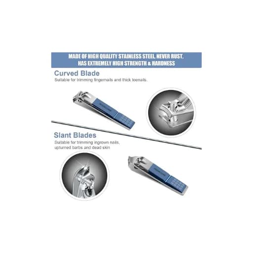 16-in-1 Manicure Pedicure Kit Professional Stainless Steel Grooming Set with Leather Case – Hand, Foot & Facial Care