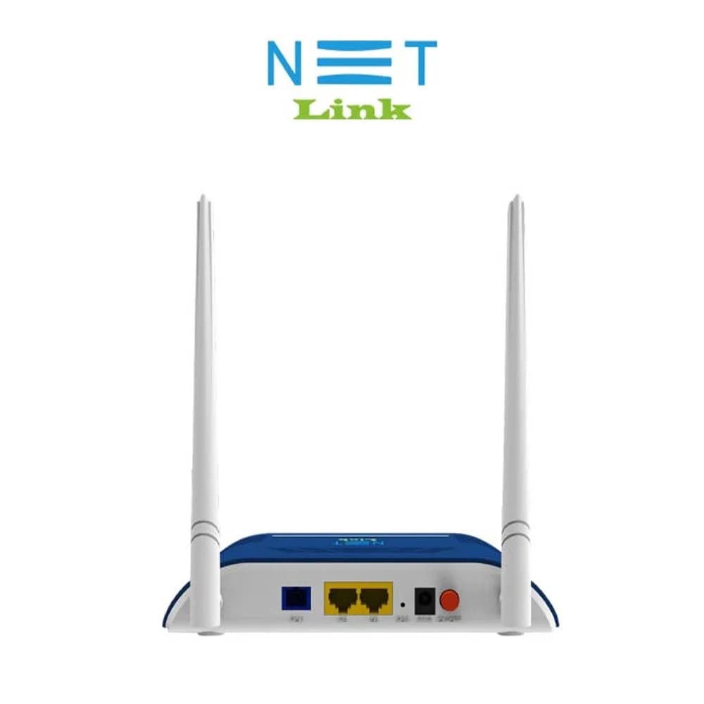 NETLINK GPON ONT V2802GW | 1GE + 1FE + WiFi 4 | Single Band XPON Modem (Dual Mode EPON/GPON)