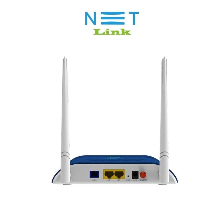 NETLINK GPON ONT V2802GW | 1GE + 1FE + WiFi 4 | Single Band XPON Modem (Dual Mode EPON/GPON)