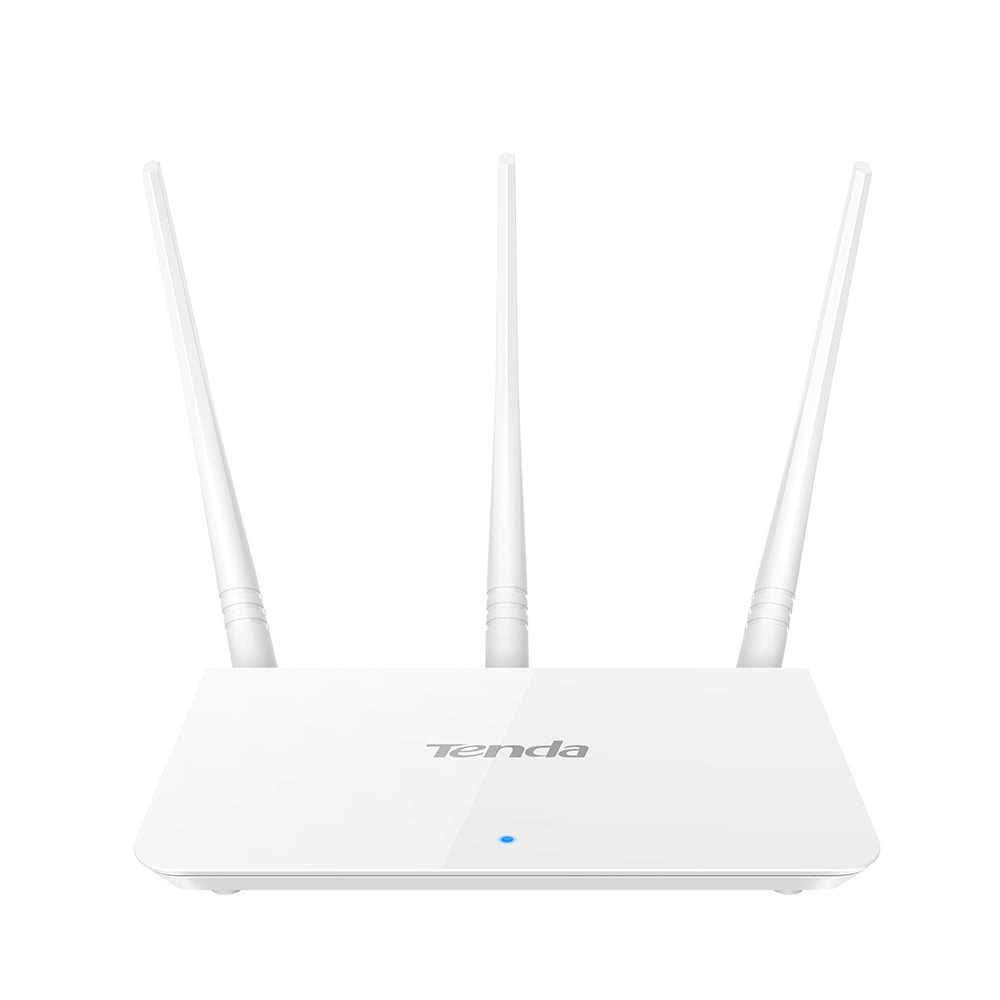 Tenda F3 300Mbps Wi-Fi Router, Easy Setup, WPS Button, Parental Control, Bandwidth Control, Wi-Fi Schedule, with 3 * 5dBi High Power External Antennas (White, N300 F3)