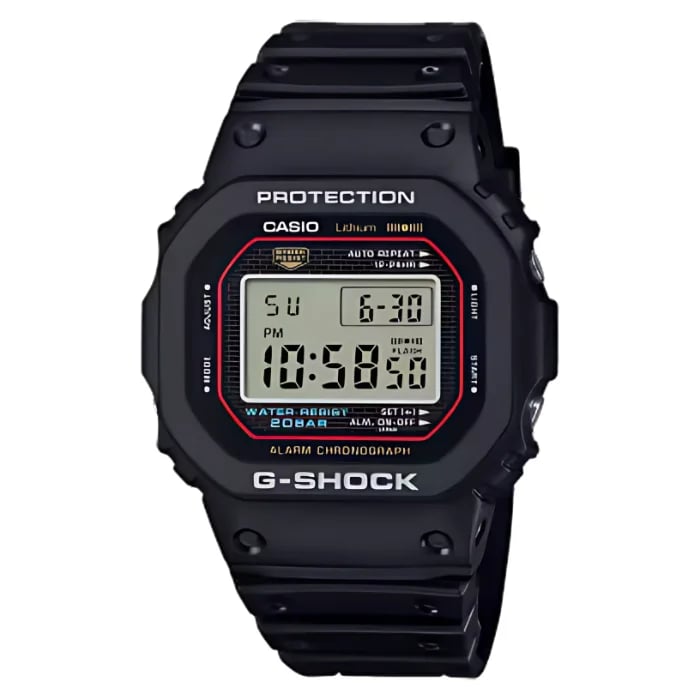 Casio G-SHOCK DW-5000R-1A Digital Watch – Solar Powered, Shock Resistant, 200M Water Resistance